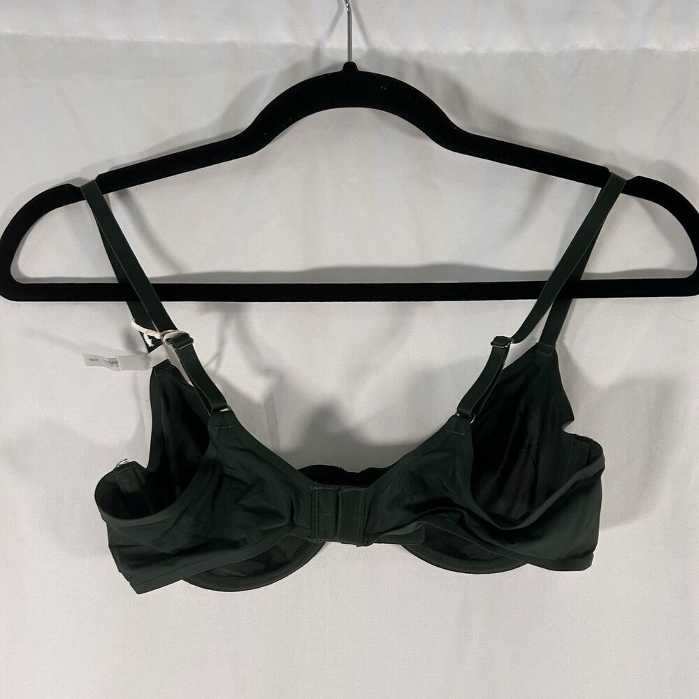 New Smoothez Aerie Bra Women's 32B Green Sheer Hook Eye Full Coverage Underwired - Picture 5 of 5